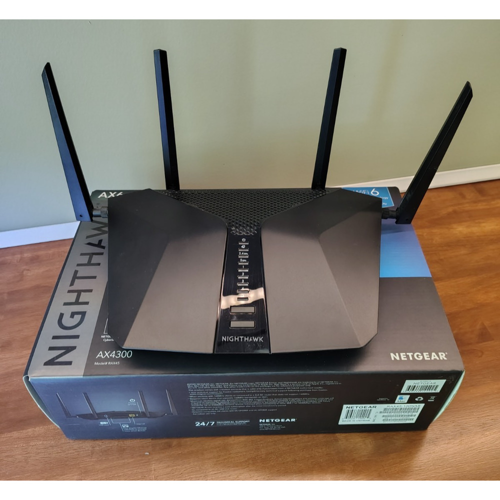 NETGEAR Nighthawk AX6 6 Stream AX4300 Wi-Fi Router RAX45 WI-FI 6 Triple-Core 512